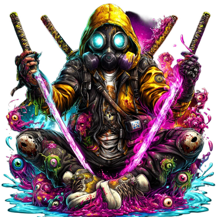 Radioactive Gamer Avatar Vinyl Car Decal Sticker – Waterproof & UV-Resistant 8"