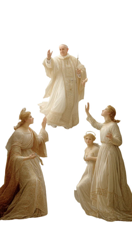 Pope'S Divine Ascent V2 Vinyl Car Decal Sticker – Waterproof & UV-Resistant 8"