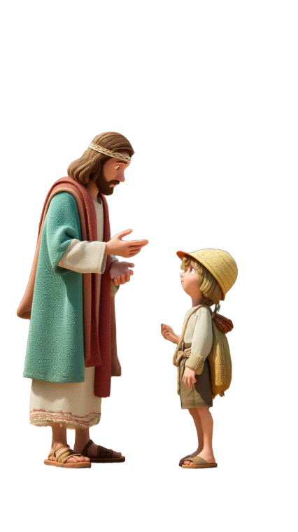 Jesus And Boy Vinyl Car Decal Sticker – Waterproof & UV-Resistant 8"