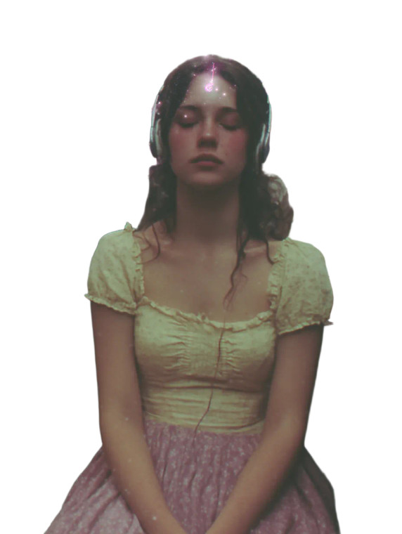 Dreamy Music Listener Vinyl Car Decal Sticker – Waterproof & UV-Resistant 8"