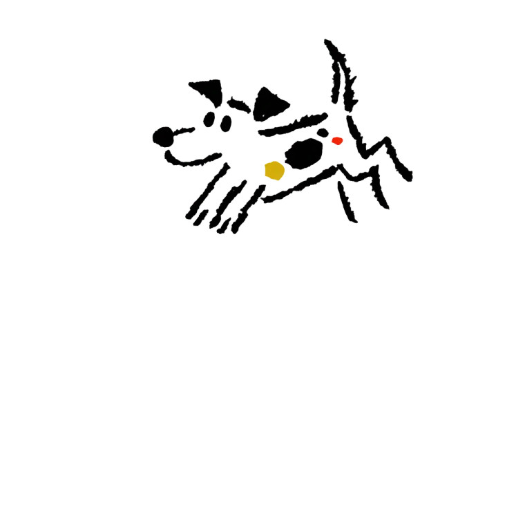 Cartoon Dog Leaping Vinyl Car Decal Sticker – Waterproof & UV-Resistant 8"