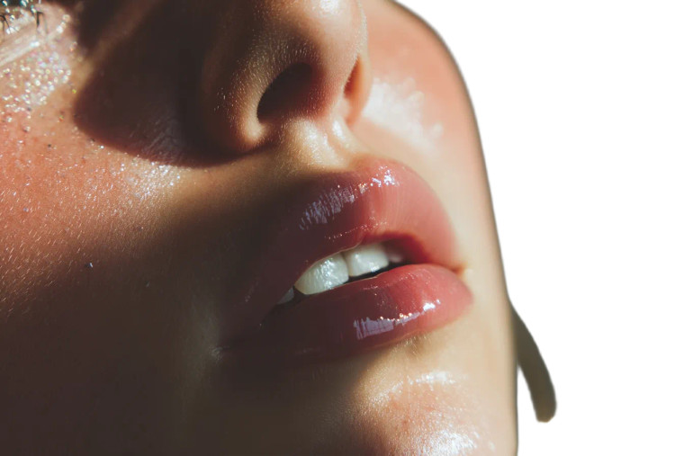 Glossy Lips Closeup Vinyl Car Decal Sticker – Waterproof & UV-Resistant 8"