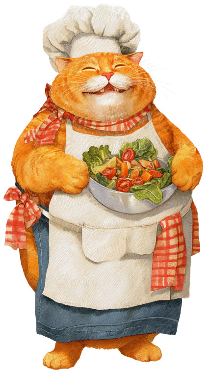 Chef Cat V2 Vinyl Car Decal Sticker – Waterproof & UV-Resistant 8"