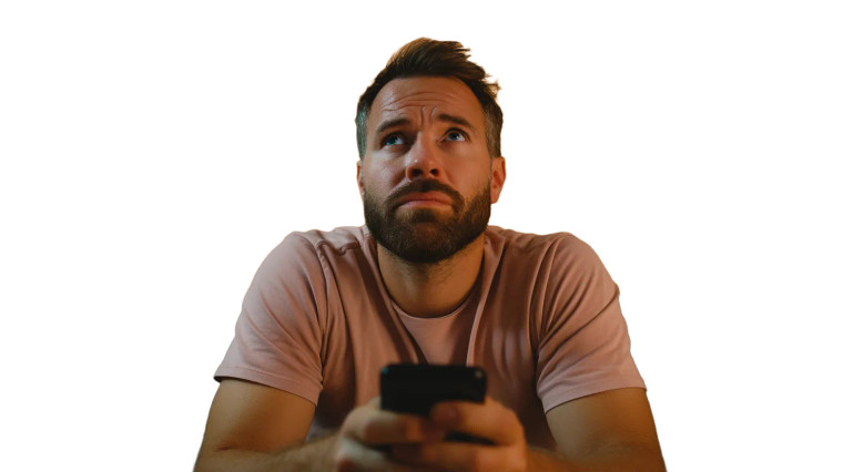 Anxious Man Waiting V2 Vinyl Car Decal Sticker – Waterproof & UV-Resistant 8"