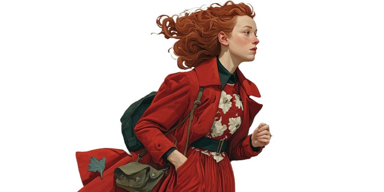 Vibrant Red Wanderer Vinyl Car Decal Sticker – Waterproof & UV-Resistant 8"