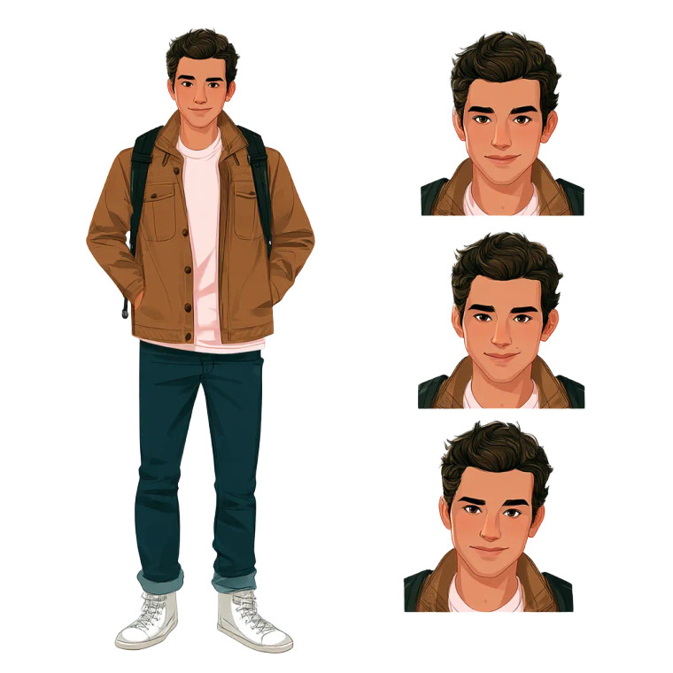 Pixar Style Man V11 Vinyl Car Decal Sticker – Waterproof & UV-Resistant 8"