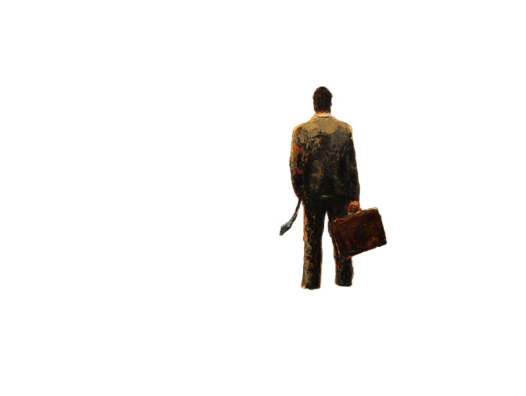 Suited Man Beach Vinyl Car Decal Sticker – Waterproof & UV-Resistant 8"