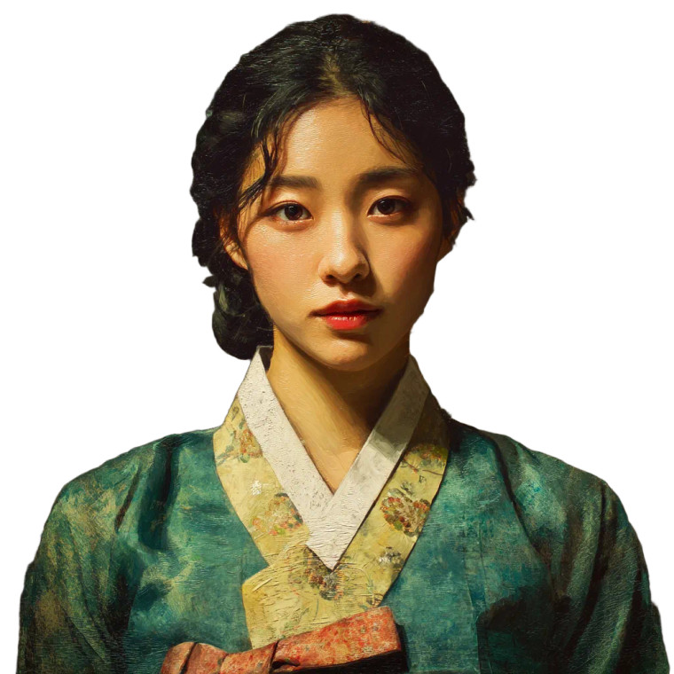 Korean Woman Portrait V16 Vinyl Car Decal Sticker – Waterproof & UV-Resistant 8"