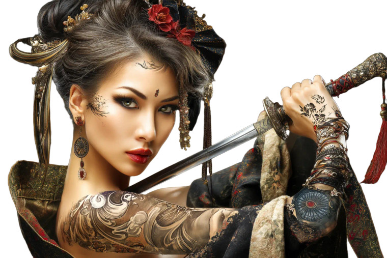 Warrior Woman V9 Vinyl Car Decal Sticker – Waterproof & UV-Resistant 8"