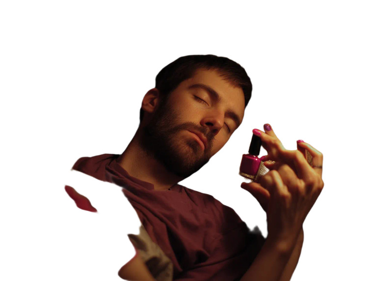 Sleeping Man'S Manicure Vinyl Car Decal Sticker – Waterproof & UV-Resistant 8"