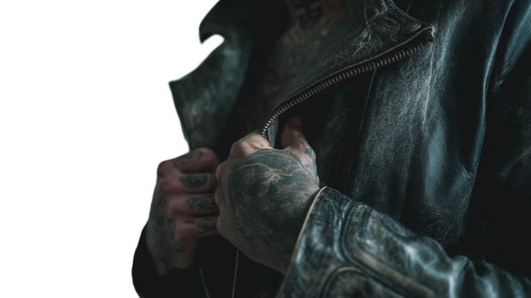 Moody Tattooed Man Vinyl Car Decal Sticker – Waterproof & UV-Resistant 8"