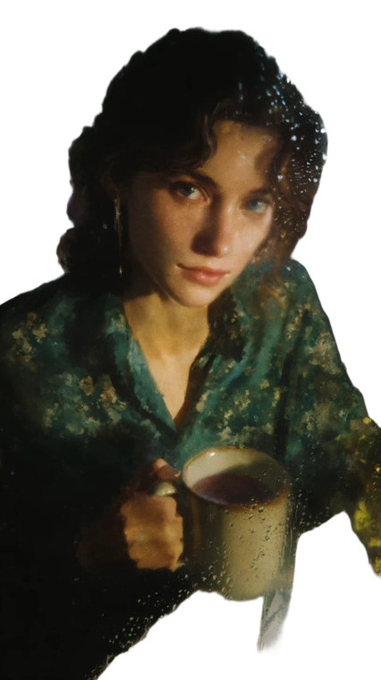 Rainy Window Gaze Vinyl Car Decal Sticker – Waterproof & UV-Resistant 8"