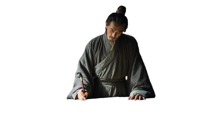 Hanfu Scholar Writing Vinyl Car Decal Sticker – Waterproof & UV-Resistant 8"