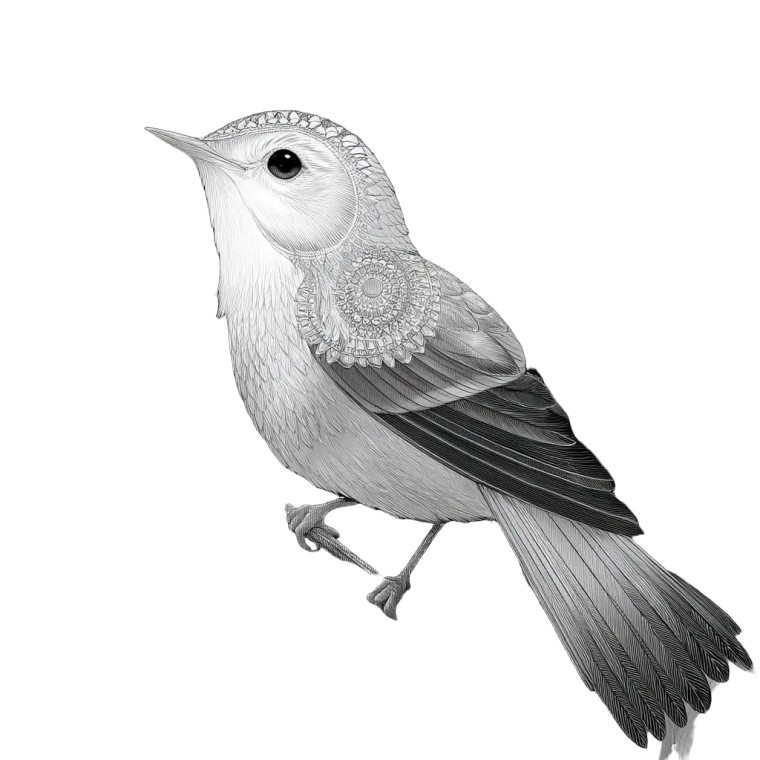 Elegant Nightingale Vinyl Car Decal Sticker – Waterproof & UV-Resistant 8"