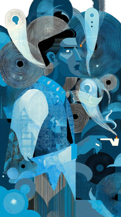 Art Deco Smoker Vinyl Car Decal Sticker – Waterproof & UV-Resistant 8"