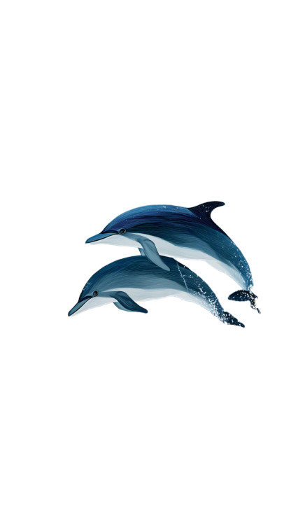 Leaping Dolphins V2 Vinyl Car Decal Sticker – Waterproof & UV-Resistant 8"