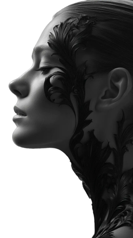Elegant Fractal Woman Vinyl Car Decal Sticker – Waterproof & UV-Resistant 8"