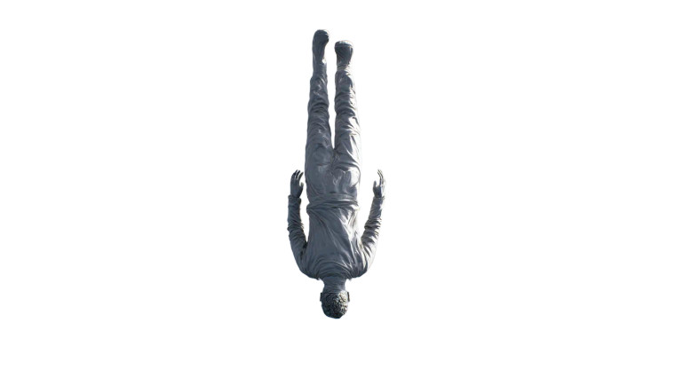 Inverted Human Figure Vinyl Car Decal Sticker – Waterproof & UV-Resistant 8"
