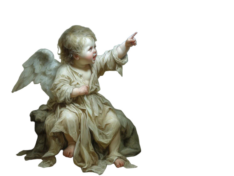 Baby Angel Answer Vinyl Car Decal Sticker – Waterproof & UV-Resistant 8"