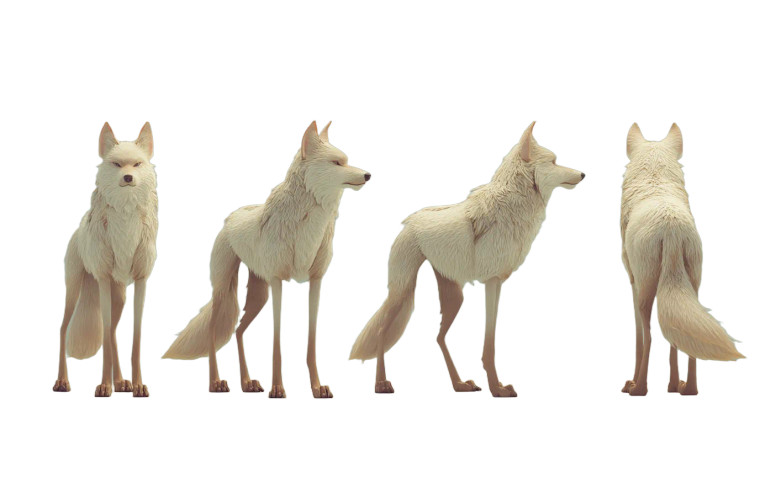 Stylized Wolf Render Vinyl Car Decal Sticker – Waterproof & UV-Resistant 8"