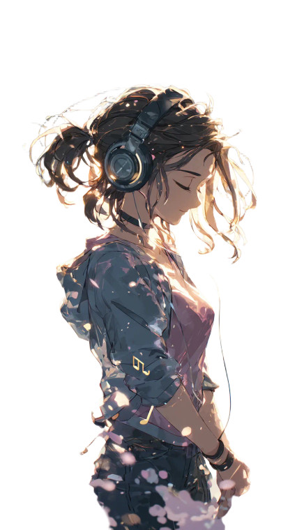 Euphoric Music Listener Vinyl Car Decal Sticker – Waterproof & UV-Resistant 8"