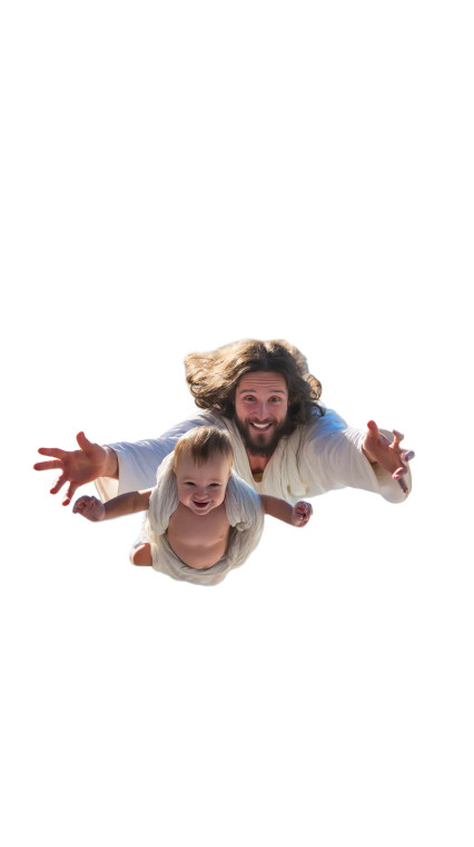 Flying Holy Figures Vinyl Car Decal Sticker – Waterproof & UV-Resistant 8"