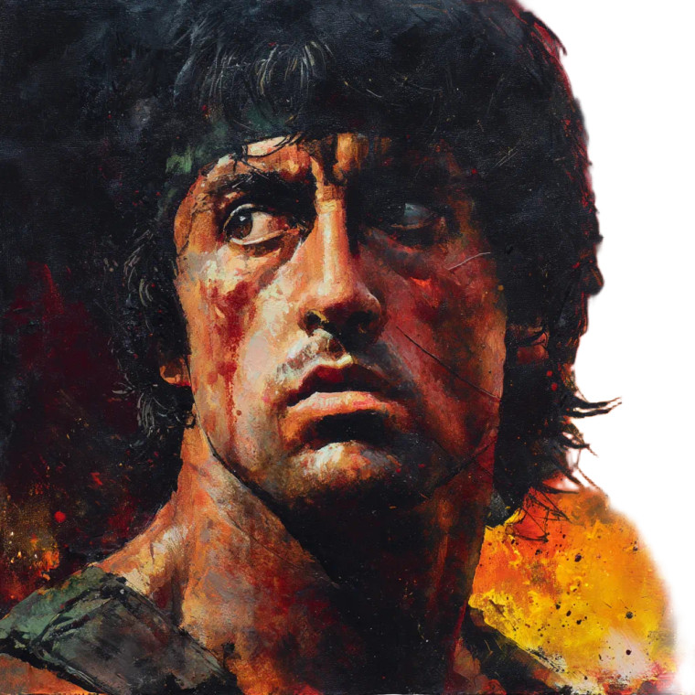 Stallone As Rambo Vinyl Car Decal Sticker – Waterproof & UV-Resistant 8"