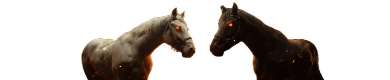 Fiery Apocalyptic Horses Vinyl Car Decal Sticker – Waterproof & UV-Resistant 8"