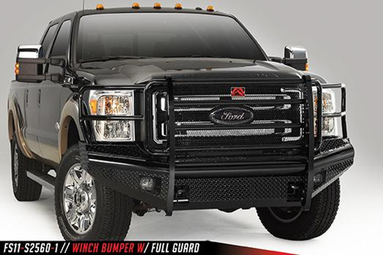 Toughen Up Your Ride | Fab Fours Bumper for Ford F-Series | Black Steel One-Piece Design