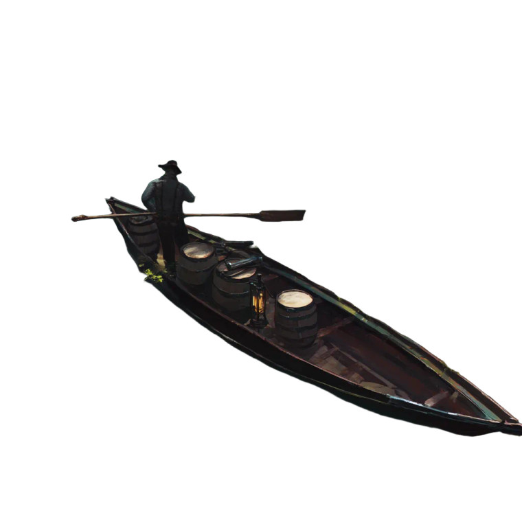 Smuggler In Canoe V2 Vinyl Car Decal Sticker – Waterproof & UV-Resistant 8"