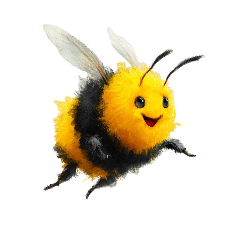 Happy Busy Bumblebee Vinyl Car Decal Sticker – Waterproof & UV-Resistant 8"