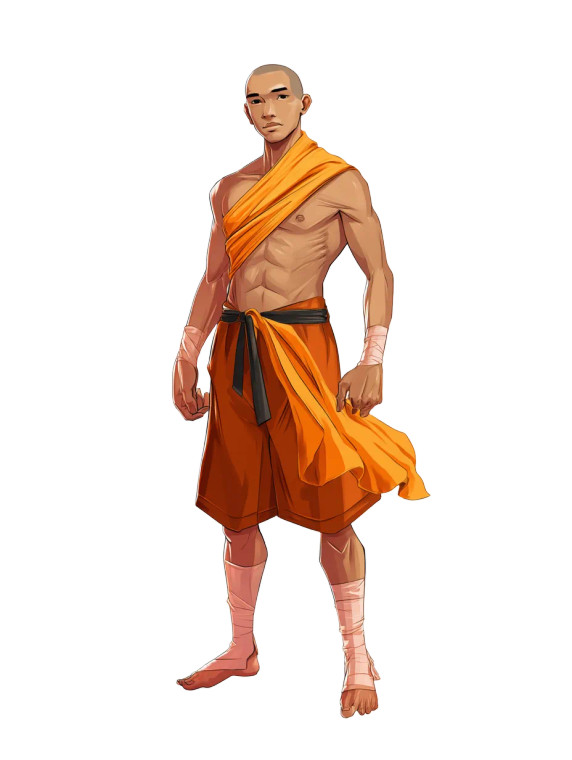 Fantasy Monk Hero Vinyl Car Decal Sticker – Waterproof & UV-Resistant 8"