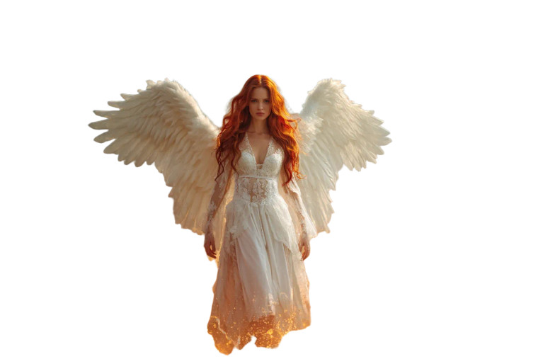 Angel In Fire Vinyl Car Decal Sticker – Waterproof & UV-Resistant 8"