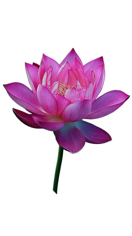 Pink Lotus Bloom Vinyl Car Decal Sticker – Waterproof & UV-Resistant 8"