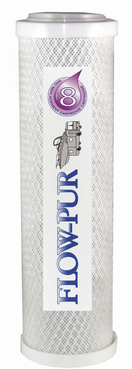 FlowPur Watts Fresh Water Filter Cartridge WCBCS-975RV Replacement For Flow-Pur Single Exterior/Total Water Supply System; Carbon Block; 10 Inch; Single