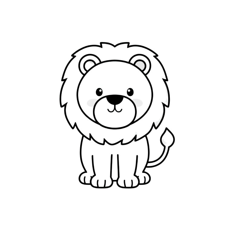 Cartoon Lion Vinyl Car Decal Sticker – Waterproof & UV-Resistant 8"