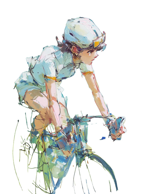 Girl Riding Bike Vinyl Car Decal Sticker – Waterproof & UV-Resistant 8"
