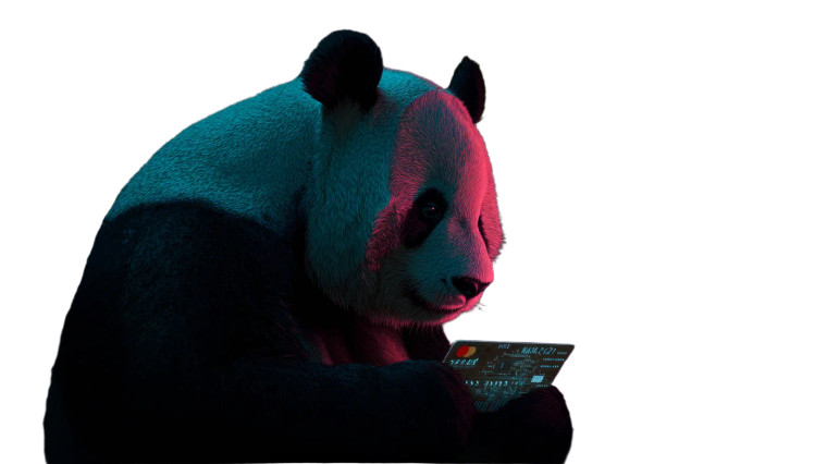 Cyber Panda Vinyl Car Decal Sticker – Waterproof & UV-Resistant 8"