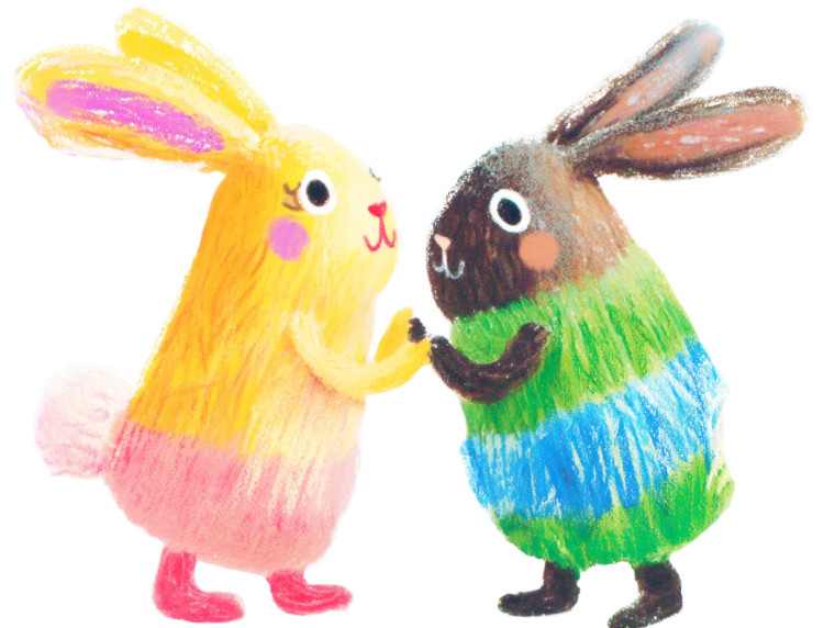 Rabbit Friends Vinyl Car Decal Sticker – Waterproof & UV-Resistant 8"