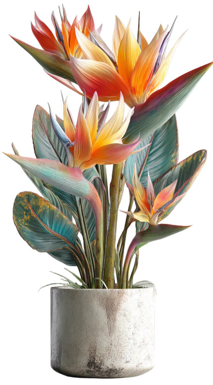 Potted Bird Of Paradise Vinyl Car Decal Sticker – Waterproof & UV-Resistant 8"