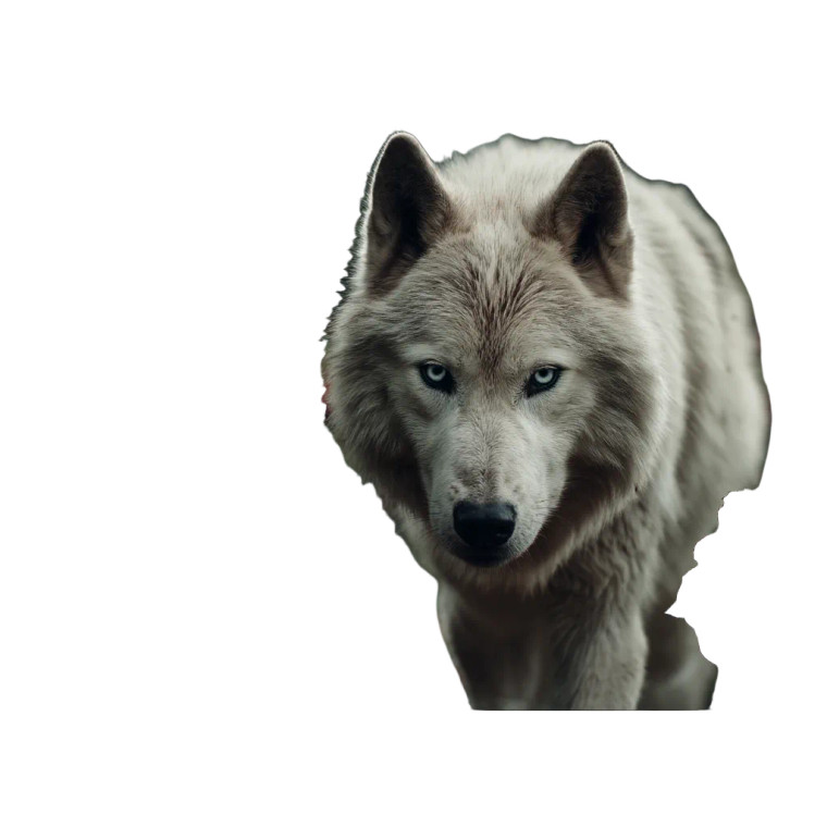 Majestic White Wolf V2 Vinyl Car Decal Sticker – Waterproof & UV-Resistant 8"