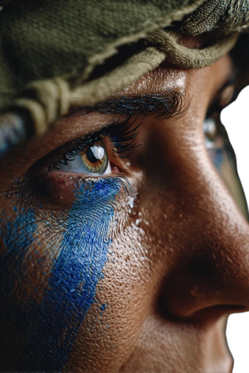 Tearful Soldier Vinyl Car Decal Sticker – Waterproof & UV-Resistant 8"