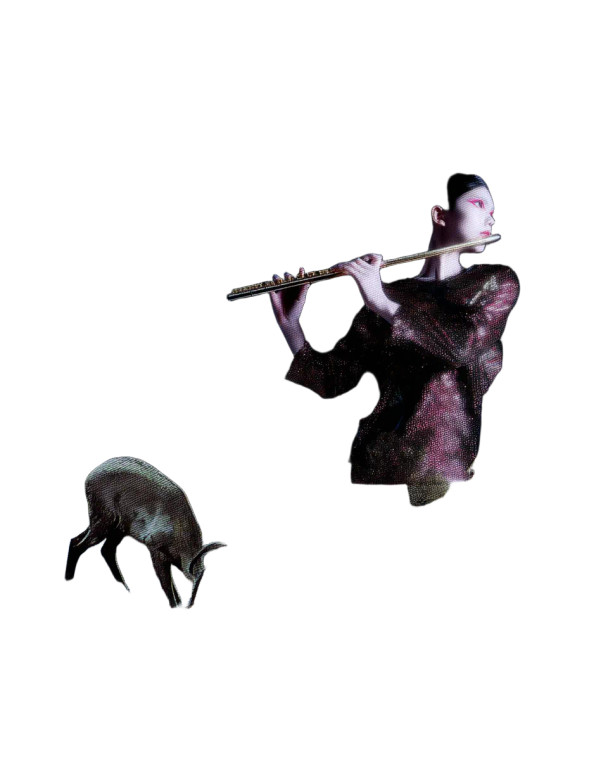 Divine Flute Model Vinyl Car Decal Sticker – Waterproof & UV-Resistant 8"