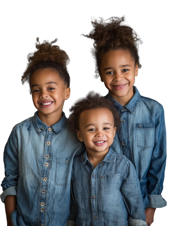 Smiling Mixed Children Vinyl Car Decal Sticker – Waterproof & UV-Resistant 8"