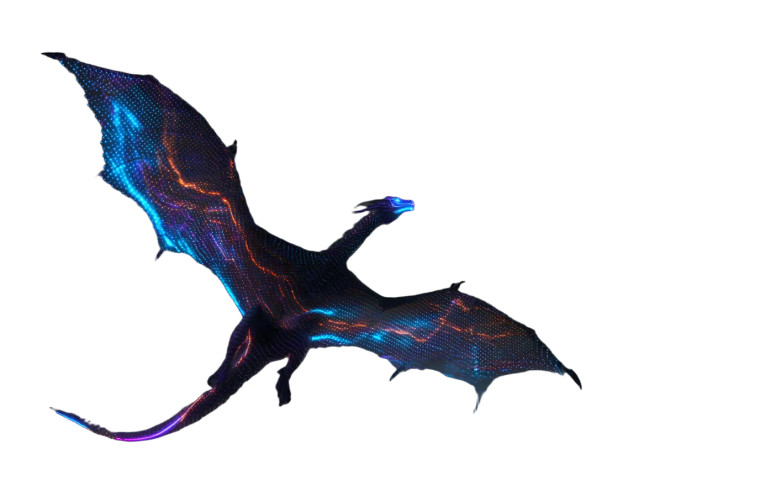Bioluminescent Dragon V2 Vinyl Car Decal Sticker – Waterproof & UV-Resistant 8"