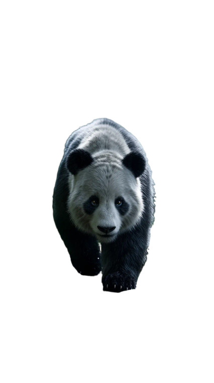 Giant Panda Walk Vinyl Car Decal Sticker – Waterproof & UV-Resistant 8"