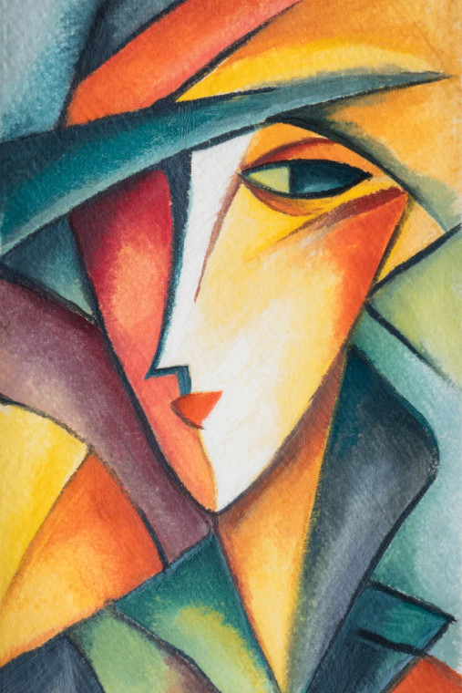 Kandinsky Woman Vinyl Car Decal Sticker – Waterproof & UV-Resistant 8"