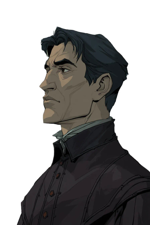 Gothic Noble Portrait Vinyl Car Decal Sticker – Waterproof & UV-Resistant 8"