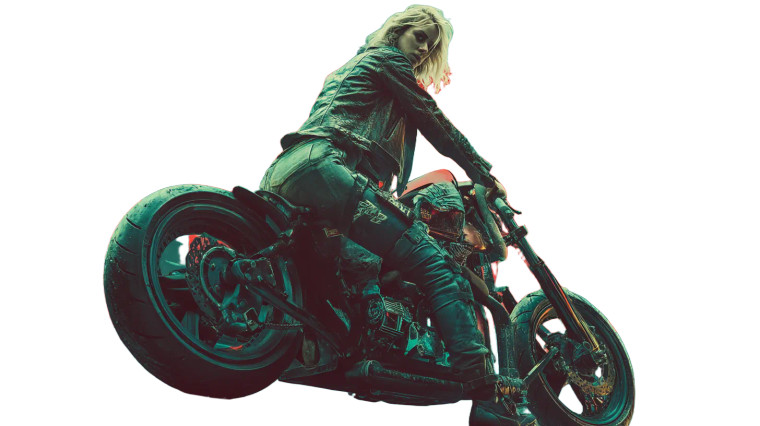 Stylish Biker Girl Vinyl Car Decal Sticker – Waterproof & UV-Resistant 8"