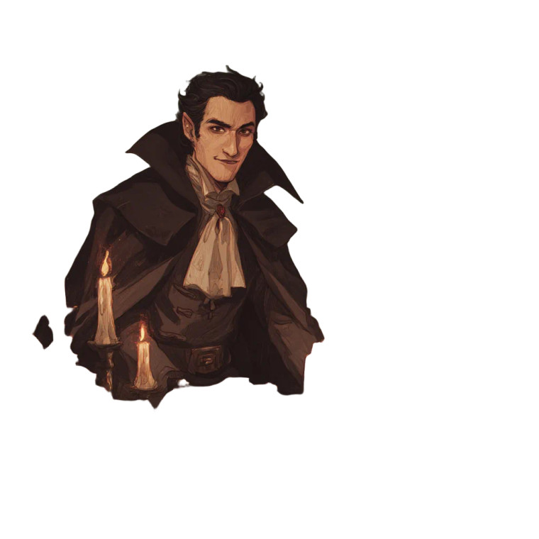 Vampire Scholar Vinyl Car Decal Sticker – Waterproof & UV-Resistant 8"